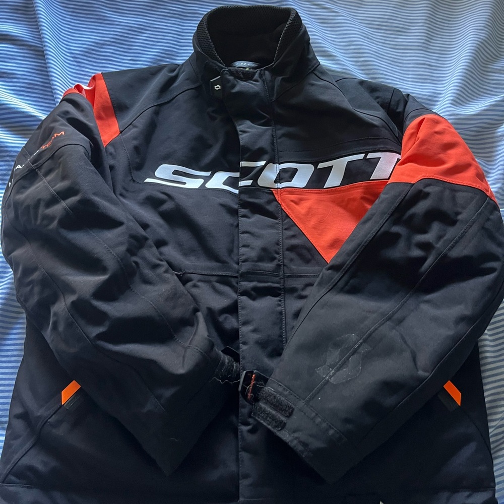 Scott Black and Orange Kids Ski Jacket